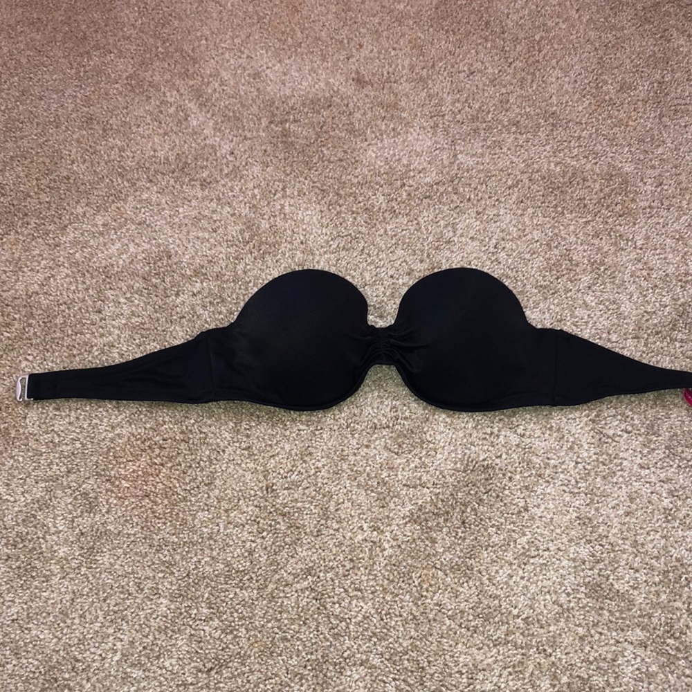 Black bandeau VS bathing suit top